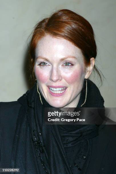 Julianne Moore during amfAR and ACRIA Honor Herb Ritts with a Sale of Contemporary Artwork - Inside Arrivals at Sothebys in New York City, New York,...