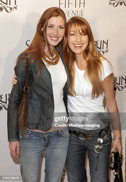 Katie Flynn and Jane Seymour during Bono, Ali Hewson and Designer Rogan Gregory Launch New "Conscious Commerce" Clothing Line at Saks Fifth Avenue...
