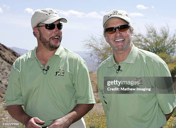 James Petersen and Michael Douglas during The 7th Annual Michael Douglas & Friends Celebrity Golf Tournament Presented by Lexus at Cascata Golf...