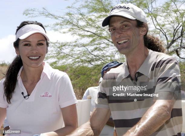 Catherine Zeta-Jones and Kenny G during The 7th Annual Michael Douglas & Friends Celebrity Golf Tournament Presented by Lexus at Cascata Golf Course...
