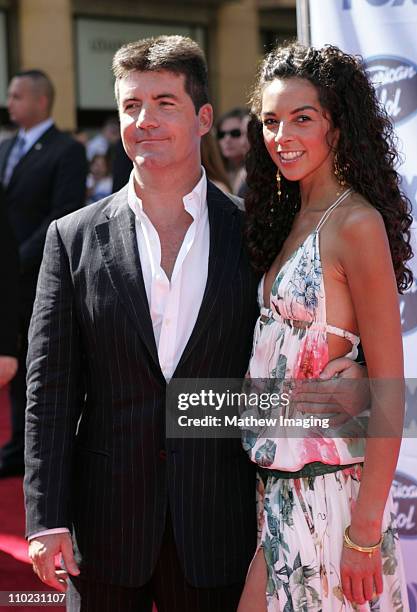 Simon Cowell and Terri Seymour during "American Idol" Season 4 - Finale - Arrivals at The Kodak Theatre in Hollywood, California, United States.