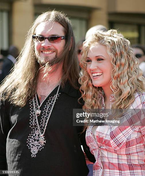 Bo Bice and Carrie Underwood during "American Idol" Season 4 - Finale - Arrivals at The Kodak Theatre in Hollywood, California, United States.