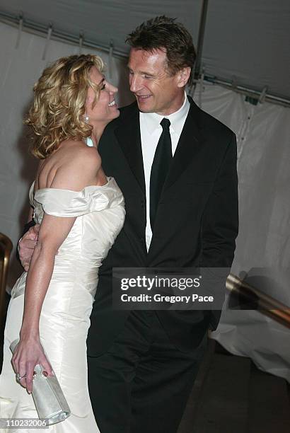 Natasha Richardson and Liam Neeson during The Costume Institute's Gala Celebrating "Chanel" - Departures at The Metropolitan Museum of Art in New...