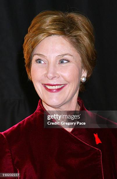 First Lady Laura Bush during Olympus Fashion Week Fall 2005 - Heart Truth Red Dress Collection - Special Post-Show Meet and Greet with First Lady...