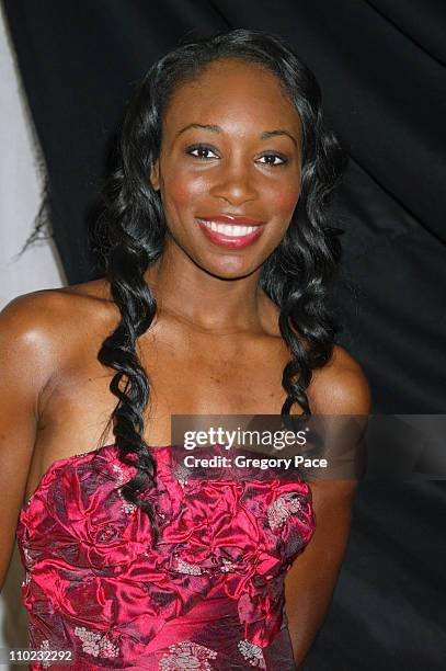 Venus Williams during Olympus Fashion Week Fall 2005 - Heart Truth Red Dress Collection - Special Post-Show Meet and Greet with First Lady Laura Bush...