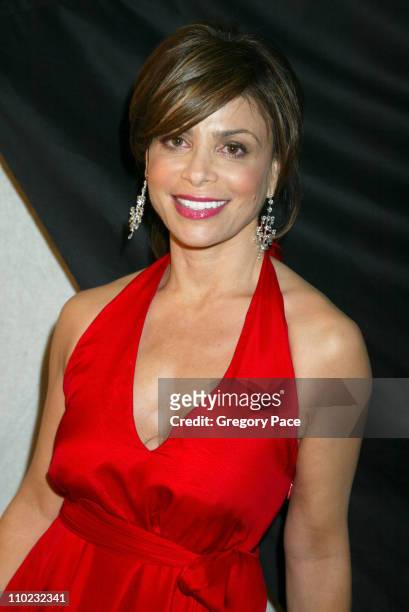 Paula Abdul during Olympus Fashion Week Fall 2005 - Heart Truth Red Dress Collection - Special Post-Show Meet and Greet with First Lady Laura Bush at...