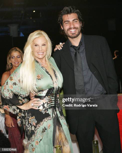 Susana Gimenez and Thiago Lacerda during 2004 Premios Inte Awards Show at Coconut Grove Convention Center in Coral Gables, Florida, United States.