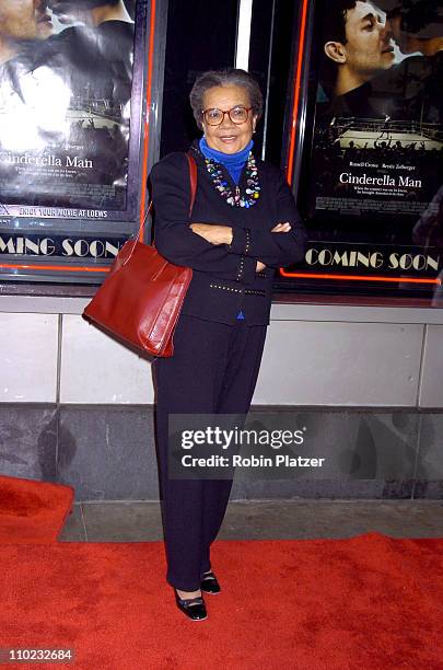 Marion Wright Edelman during "Cinderella Man" New York City Premiere - Arrivals at Loews Lincoln Square Theatre in New York City, New York, United...