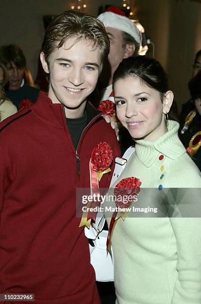 Michael Welch and Masiela Luscha during The 73rd Annual Hollywood Christmas Parade - Red Carpet and Green Room at Hollywood Roosevelt Hotel in...