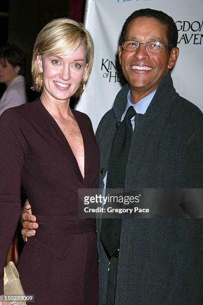 Hilary Quinlan and Bryant Gumbel during "Kingdom of Heaven" New York City Premiere - Inside Arrivals at Ziegfeld Theater in New York City, New York,...