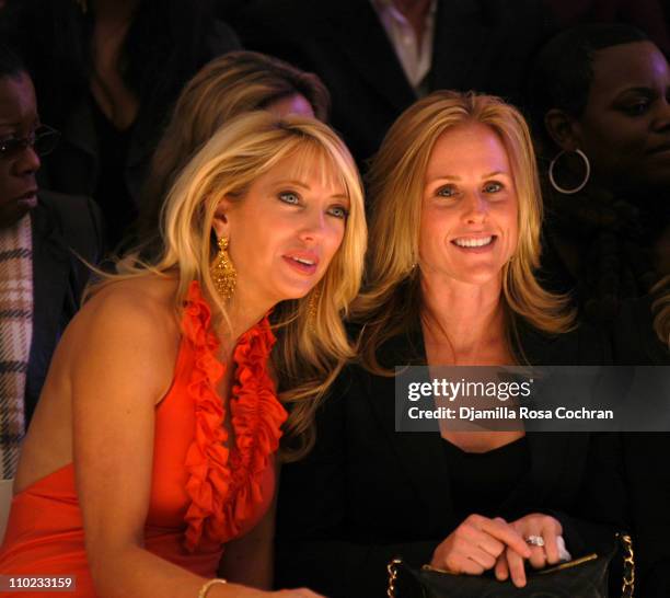 Holly Kylberg and Sarah Siegel Magness during Olympus Fashion Week Fall 2005 - Zang Toi - Front Row at The Plaza, Bryant Park in New York City, New...