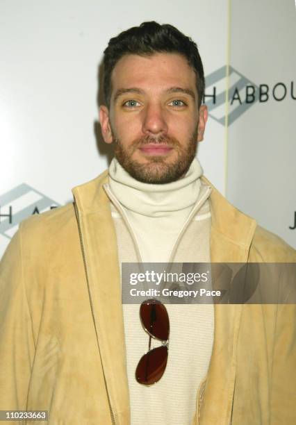 Chasez during Olympus Fashion Week Fall 2005 - Joseph Abboud - Backstage and Front Row at Bryant Park Tents in New York City, New York, United States.