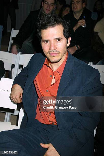 John Leguizamo during Olympus Fashion Week Fall 2005 - Joseph Abboud - Backstage and Front Row at Bryant Park Tents in New York City, New York,...