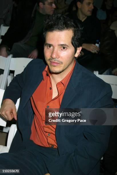 John Leguizamo during Olympus Fashion Week Fall 2005 - Joseph Abboud - Backstage and Front Row at Bryant Park Tents in New York City, New York,...