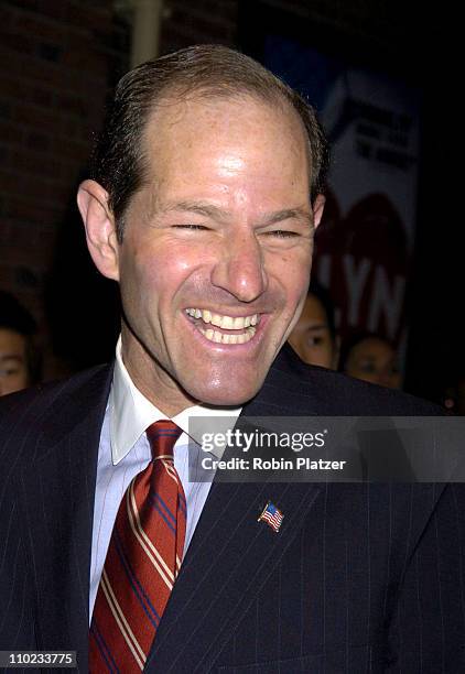 Eliot Spitzer during The Broadway Opening of "Julius Caesar" starring Denzel Washington - April 3, 2005 at The Belasco Theatre and Gotham Hall in New...