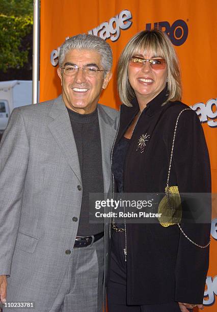 Frank Vincent and wife Katherine during HBO's "Entourage" Season 2 New York City Premiere - Outside Arrivals at The Tent at Lincoln Center Damrosch...