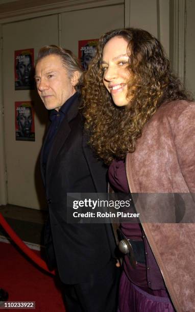 Harvey Keitel and wife Daphna during The Broadway Opening of "Julius Caesar" starring Denzel Washington - April 3, 2005 at The Belasco Theatre and...