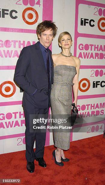 Kevin Bacon and Kyra Sedgwick during 14th Annual Gotham Awards Gala at Pier 60 in New York City, New York, United States.