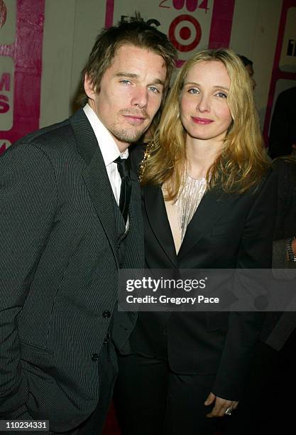 Ethan Hawke and Julie Delpy during The 14th Annual Gotham Awards Gala - Arrivals at Pier 60 in New York City, New York, United States.