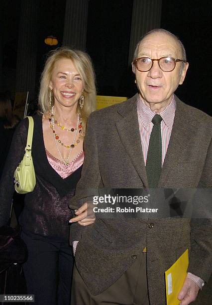 Elaine Joyce and Neil Simon during HBO Films "Empire Falls" New York City Premiere at Metropolitan Museum of Art in New York City, New York, United...
