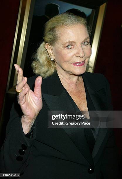 Lauren Bacall during "Beyond The Sea" New York Premiere - Arrivals at Ziegfield Theater in New York City, New York, United States.