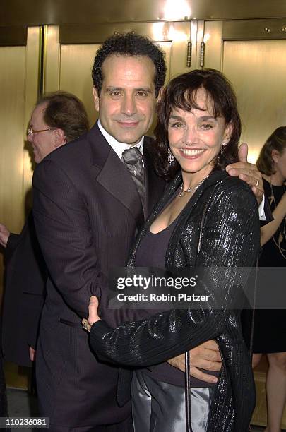 Tony Shalhoub and wife Brooke Adams during 59th Annual Tony Awards - Outside Arrivals at Radio City Music Hall in New York City, New York, United...