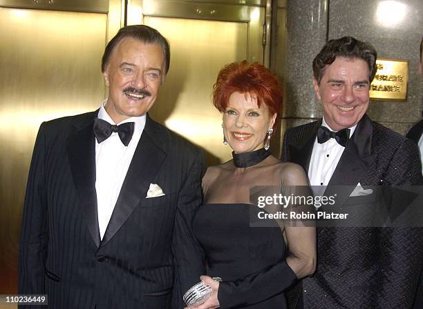 Robert Goulet, wife Vera Novak and Gary Beach, nominee Best Performance by a Leading Actor in a Play for "La Cage aux Folles"