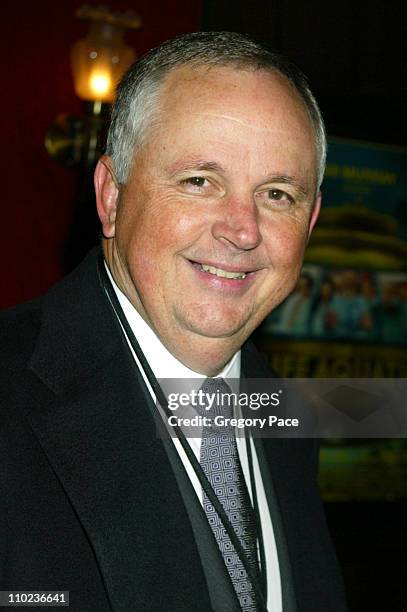 Dick Cook, chairman of Disney Studios during "The Life Aquatic with Steve Zissou" New York City Premiere - Inside Arrivals at Ziegfield Theater in...