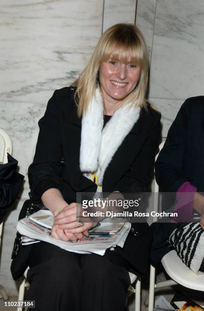 Amy Astley during Olympus Fashion Week Fall 2005 - Jill Stuart - Front Row and Backstage at Astor Hall, New York Public Library in New York City, New...