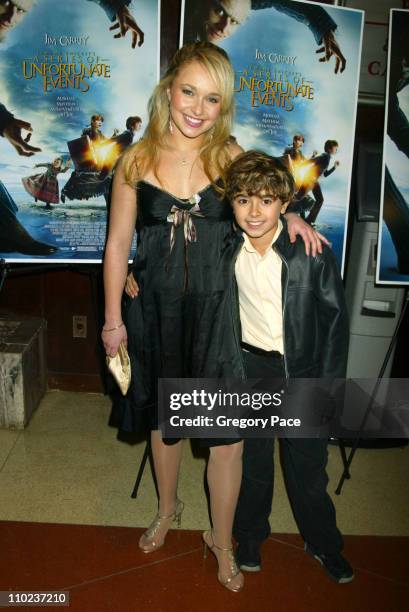 Hayden Panettiere and Jansen Panettiere during A Special Screening of "Lemony Snicket's A Series Of Unfortunate Events" - Inside Arrivals at...