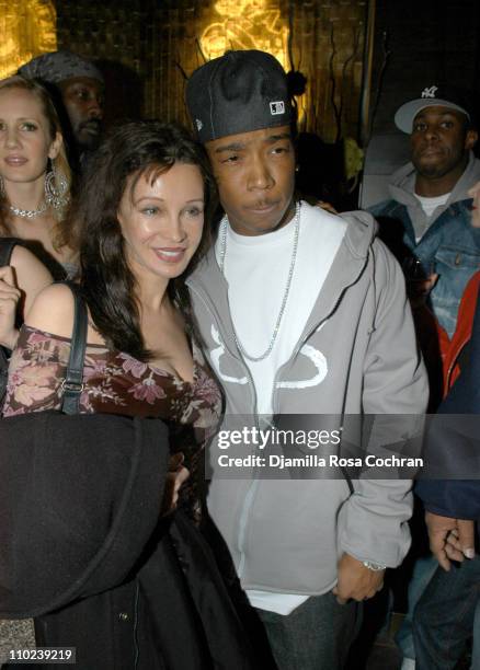 Jaid Barrymore and Ja Rule during Patricia Field for the House of Rocawear Lounge at Ono at the Hotel Gansevort in New York City, New York, United...