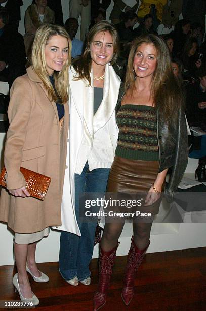 Amanda Hearst, Lauren Bush and Dylan Lauren during Olympus Fashion Week Fall 2005 - Ralph Lauren - Front Row and Arrivals at The Annex in New York...