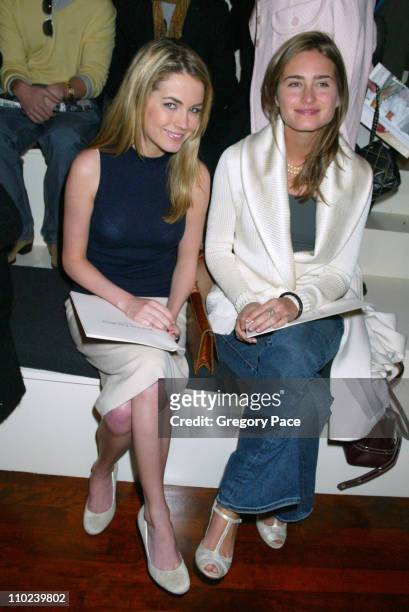 Amanda Hearst and Lauren Bush during Olympus Fashion Week Fall 2005 - Ralph Lauren - Front Row and Arrivals at The Annex in New York City, New York,...