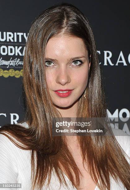 Model Fruzsina Molnar attends the Cinema Society and Montblanc screening of "Cracks" at the Tribeca Grand Hotel on March 16, 2011 in New York City.