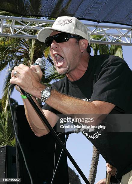 Jim Lindberg of Pennywise *Exclusive Coverage* during KROQ FM Presents Pennywise's New Album "The Fuse" - August 11, 2004 at Descanso Beach Club in...