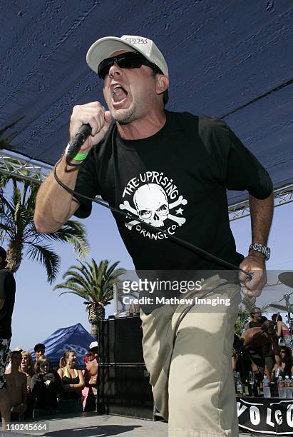 Jim Lindberg of Pennywise *Exclusive Coverage* during KROQ FM Presents Pennywise's New Album "The Fuse" - August 11, 2004 at Descanso Beach Club in...