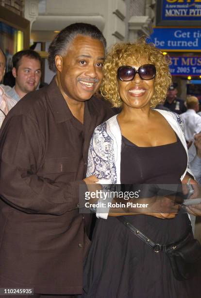 Rev. Al Sharpton and Roberta Flack during "Lennon" Broadway Opening Night - Outside Arrivals at The Broadhurst Theatre in New York City, New York,...