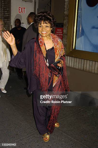 Eartha Kitt during "Lennon" Broadway Opening Night - Outside Arrivals at The Broadhurst Theatre in New York City, New York, United States.