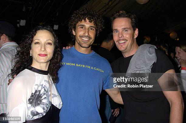 Bebe Neuwirth, Ethan Zohn and Kevin Dillon during The Hanes Perfect T Party - August 16, 2005 at The Peking at the South Street Seaport in New York...