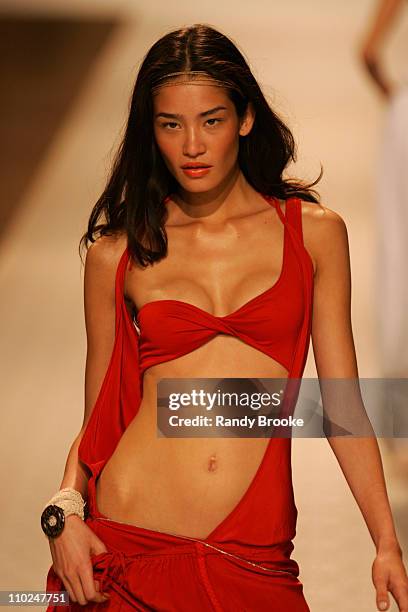 Model wearing Patachou Spring/Summer 2006 during Sao Paulo Fashion Week Spring/Summer 2006 - Patachou - Runway at Museum of Modern Art in Sao Paulo,...