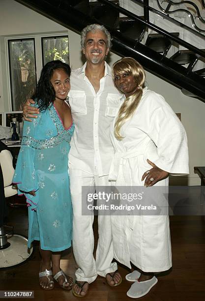 Joyce Sevilla, Ric Pipino and Janice Combs during 2005 MTV VMA Pipino Recovery Retreat at Private Mansion in Miami, Florida, United States.