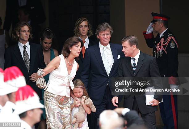 Pierre Casiraghi, Charlotte Casiraghi, Princess Caroline of Hanover, Andrea Casiraghi and Prince Ernst-August of Hanover