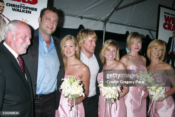 Michael Lynne, Vince Vaughn, Owen Wilson and Brides Maids