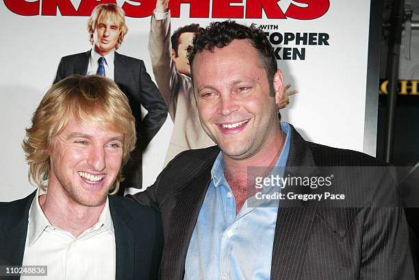 Owen Wilson and Vince Vaughn during "Wedding Crashers" New York City Premiere - Arrivals at Ziegfeld Theater in New York City, New York, United...