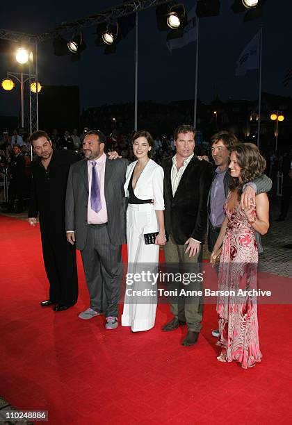 Shane Black, writer-director, Joel Silver, producer, Michelle Monaghan, Val Kilmer, Robert Downey Jr. And Susan Levin