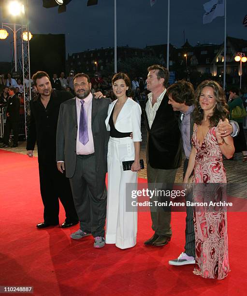 Shane Black, writer-director, Joel Silver, producer, Michelle Monaghan, Val Kilmer, Robert Downey Jr. And Susan Levin