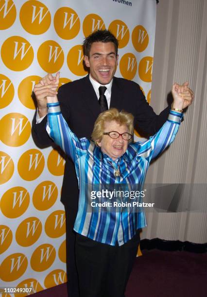 Aiden Turner and Dr Ruth Westheimer during The Center for the Advancement of Women's 10th Anniversary Gala at The Waldorf Astoria in New York City,...