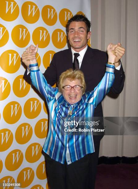 Aiden Turner and Dr Ruth Westheimer during The Center for the Advancement of Women's 10th Anniversary Gala at The Waldorf Astoria in New York City,...