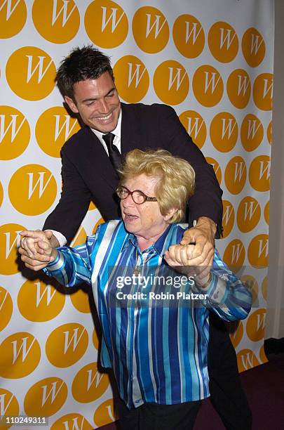 Aiden Turner and Dr Ruth Westheimer during The Center for the Advancement of Women's 10th Anniversary Gala at The Waldorf Astoria in New York City,...