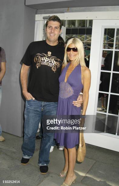 Lizzie Grubman and boyfriend Chris Stern during Olympus Fashion Week Spring 2006 - Rosa Cha Spring 2006 Fashion Show - Arrivals at The Tents at...